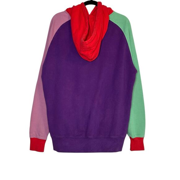 Teddy Fresh Colorful Colorblock Hoodie Sweatshirt size Large - Picture 2 of 9